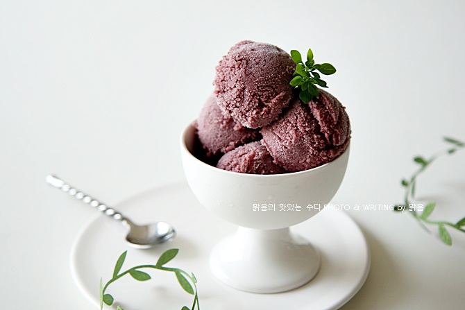 오디잼을 이용한 오디 샤베트 요거트 아이스크림 만들기