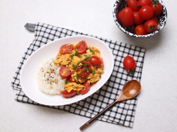 방울토마토 달걀볶음덮밥 토달볶 덮밥