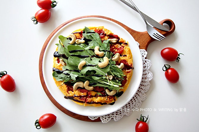 토마토 오믈렛 샐러드 만들기, 계란 방울토마토 요리