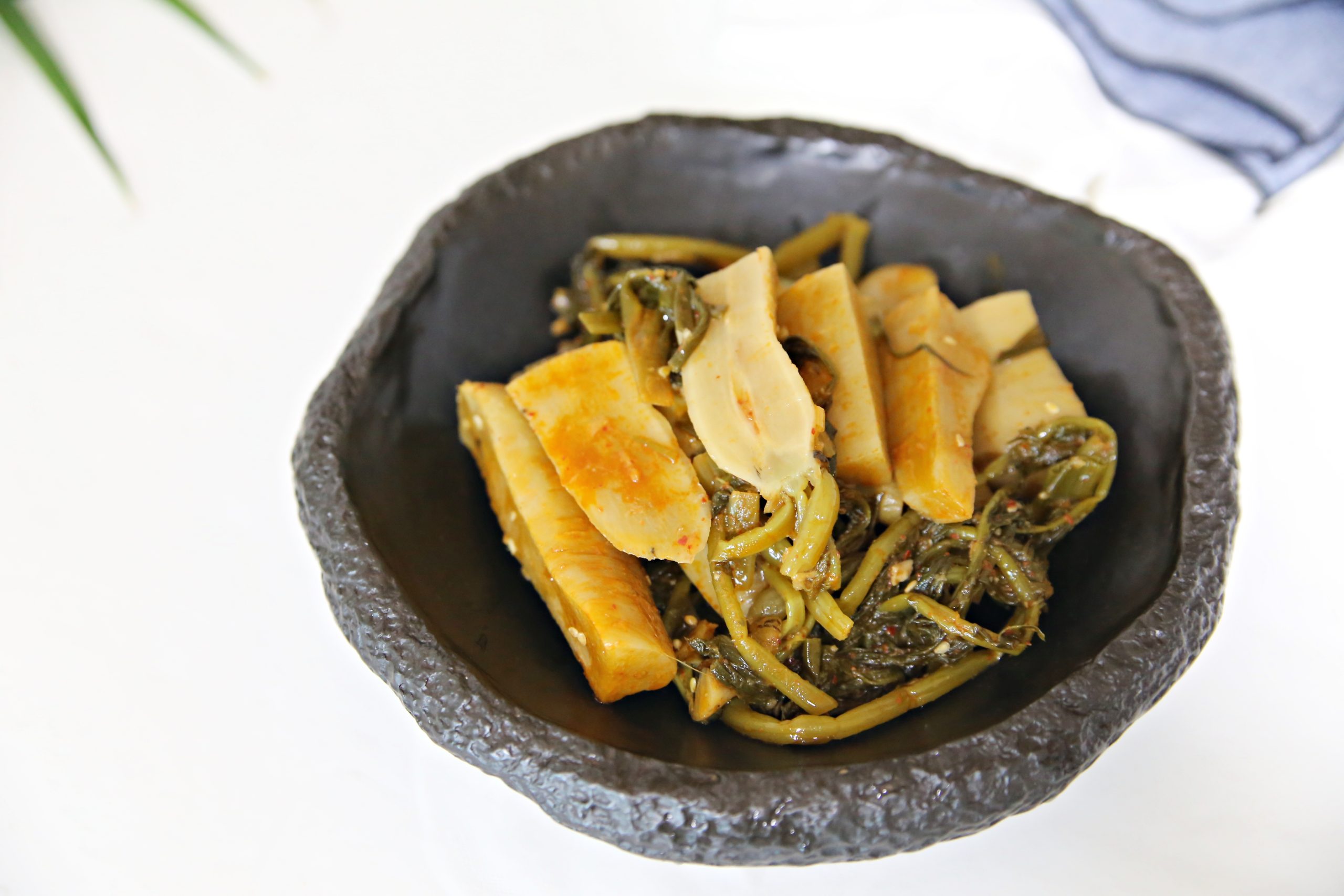 총각김치지짐 들기름 총각무지짐 알타리무된장지짐 된장요리