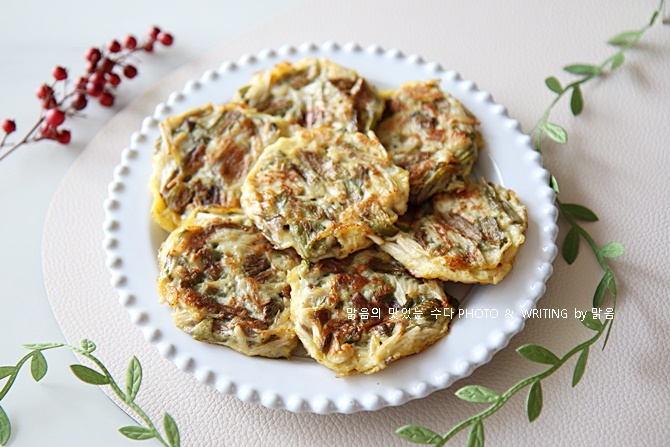 토란줄기 팽이버섯전, 식감 좋고 맛있는 토란줄기 팽이버섯요리