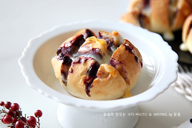 블루베리잼 토스트 레시피, 모닝빵 치즈 토스트만들기