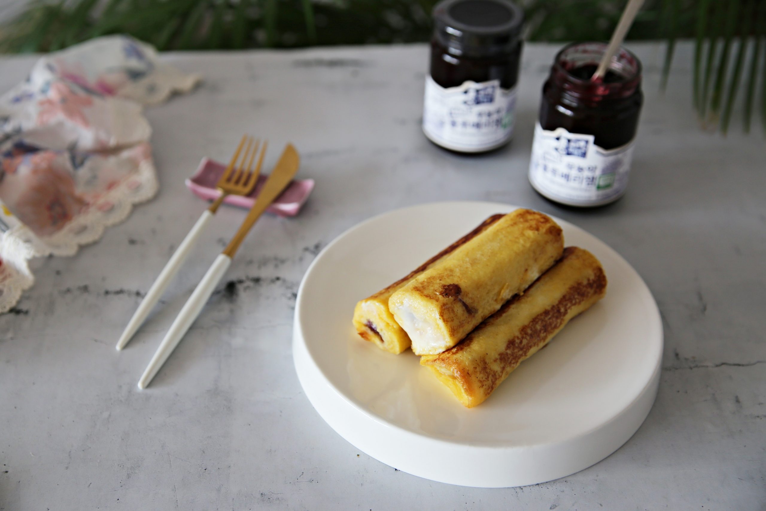 프렌치토스트 만들기 블루베리잼 치즈 계란토스트 레시피