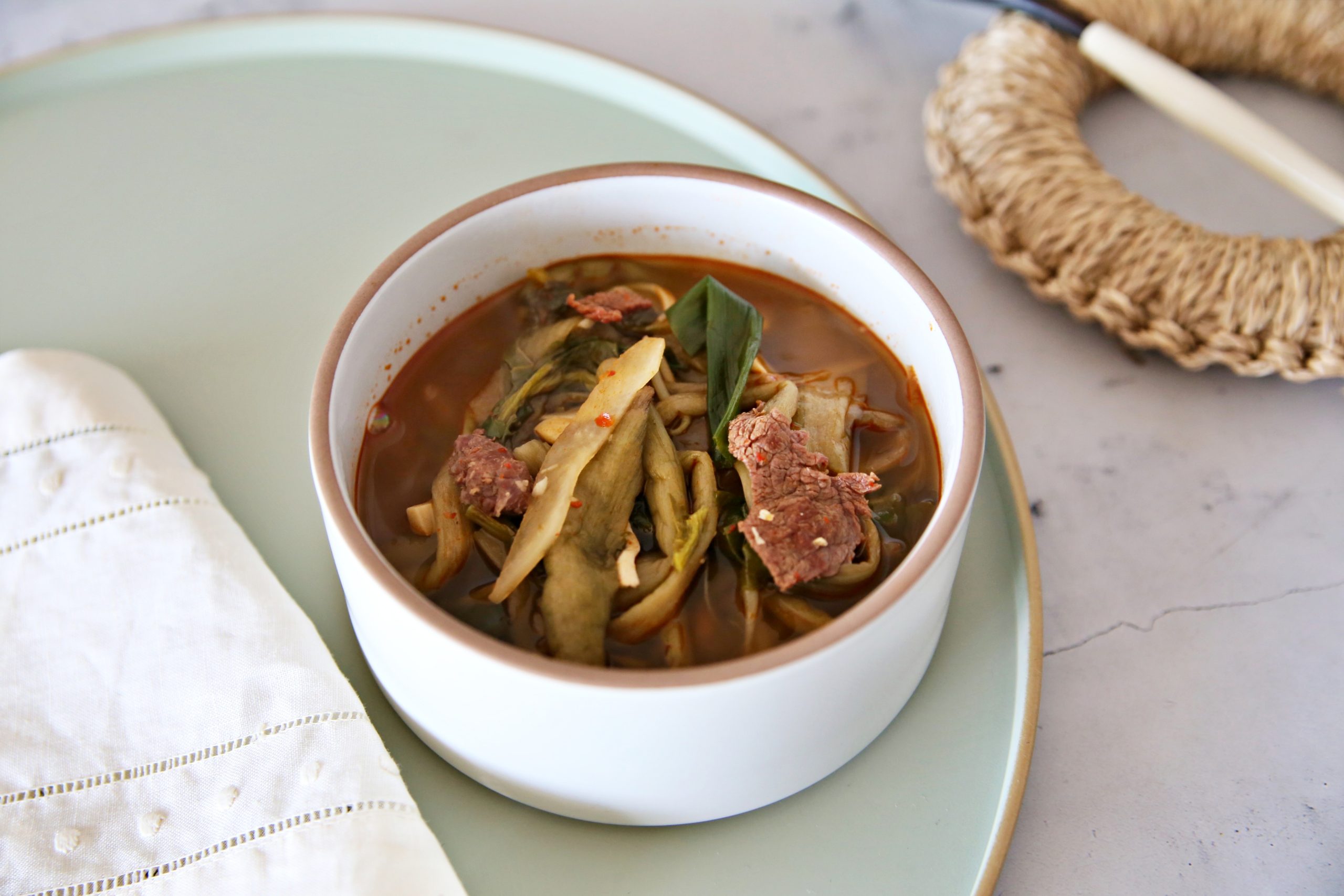 파 육개장 끓이는 법 소고기 양지 육개장 재료 토란대 육개장 만드는 법