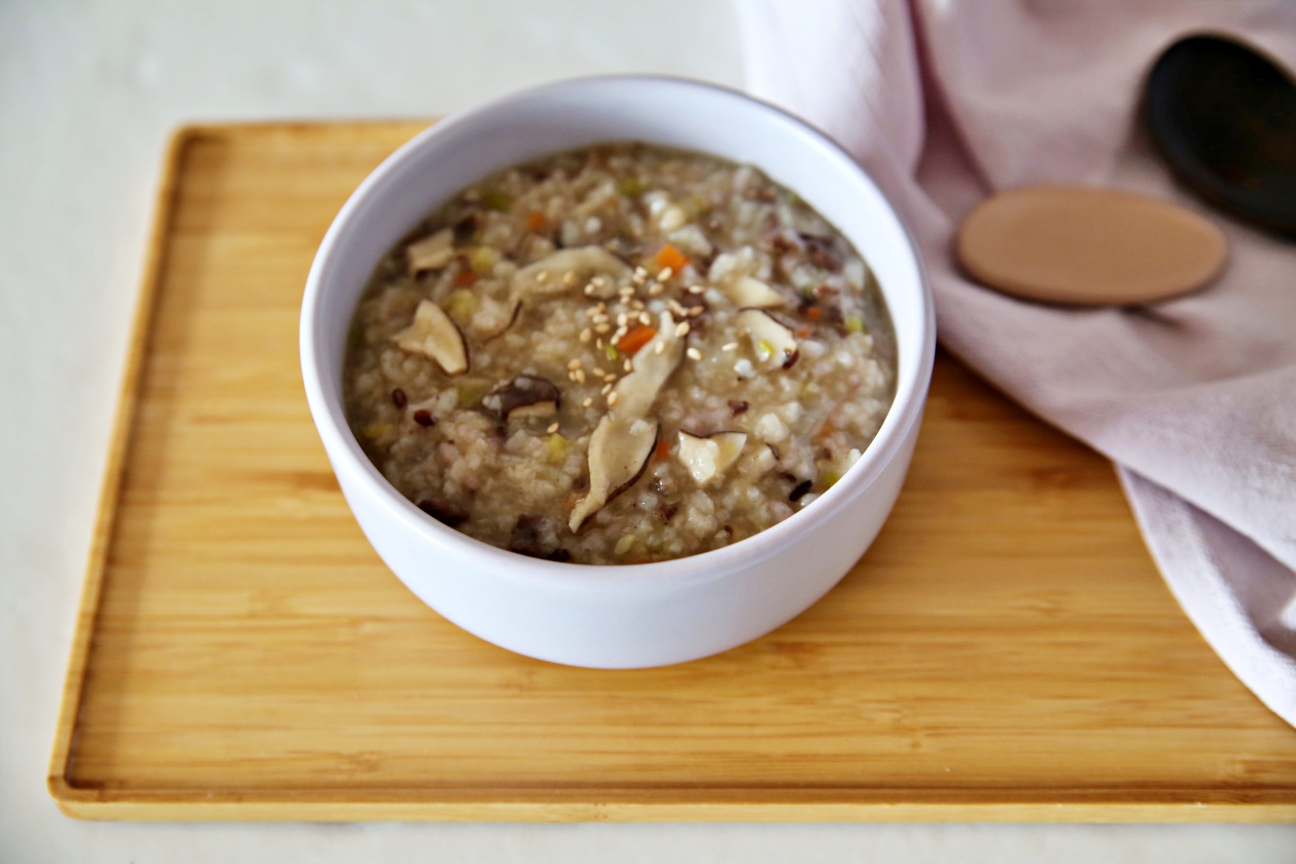 소고기 야채죽 아기 소고기죽 만들기 표고버섯죽 끓이는 법