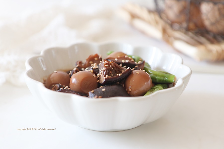 메추리알표고버섯장조림  표고버섯 요리 장조림 만들기 레시피