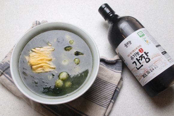 매생이굴떡국 끓이는 법 유기농 간장