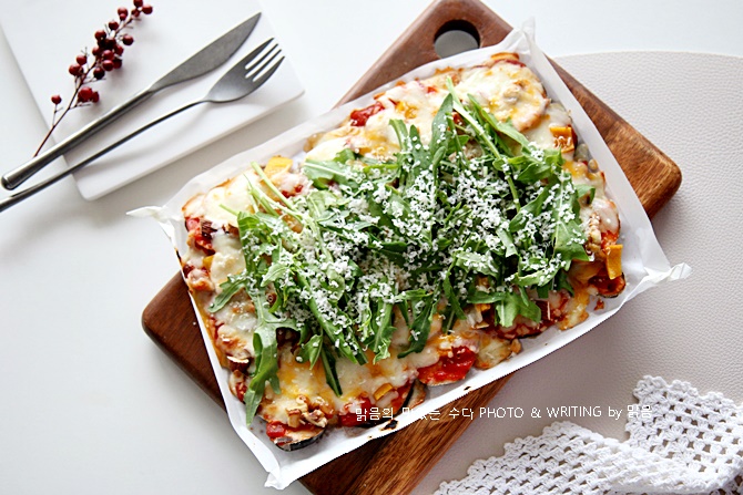 노밀가루 둥근마 루꼴라 피자만들기