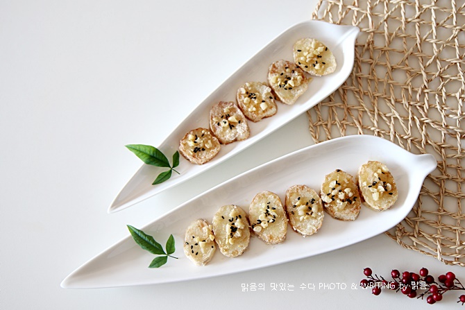 둥근마찹쌀구이 만들기, 궁중음식 마요리 서여향병 간단 버전, 둥근마효능