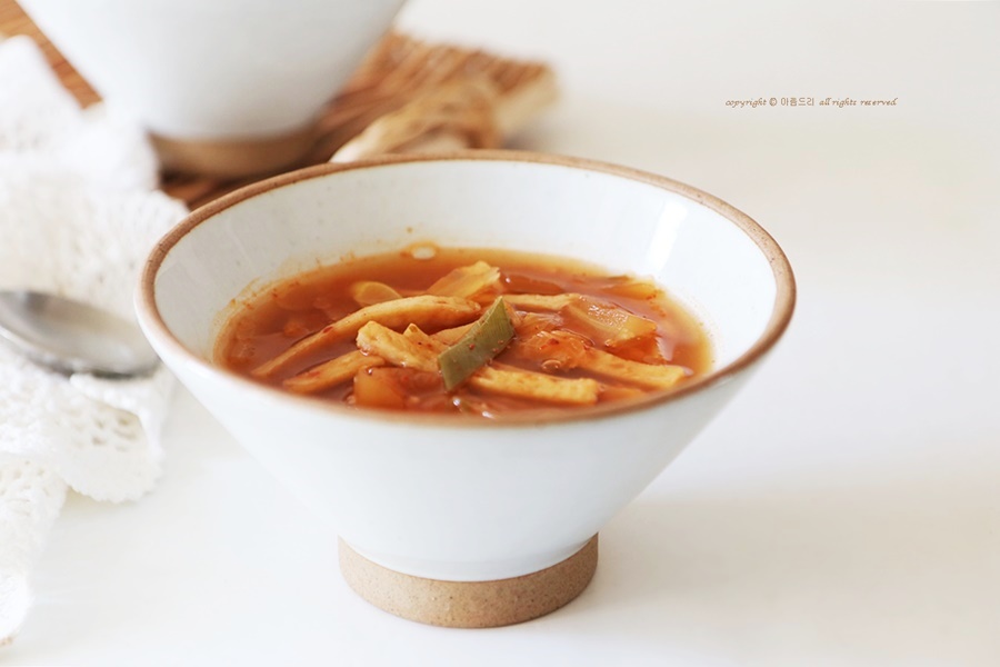 어묵김치국 끓이는법 어묵 김칫국 레시피 유기농집간장