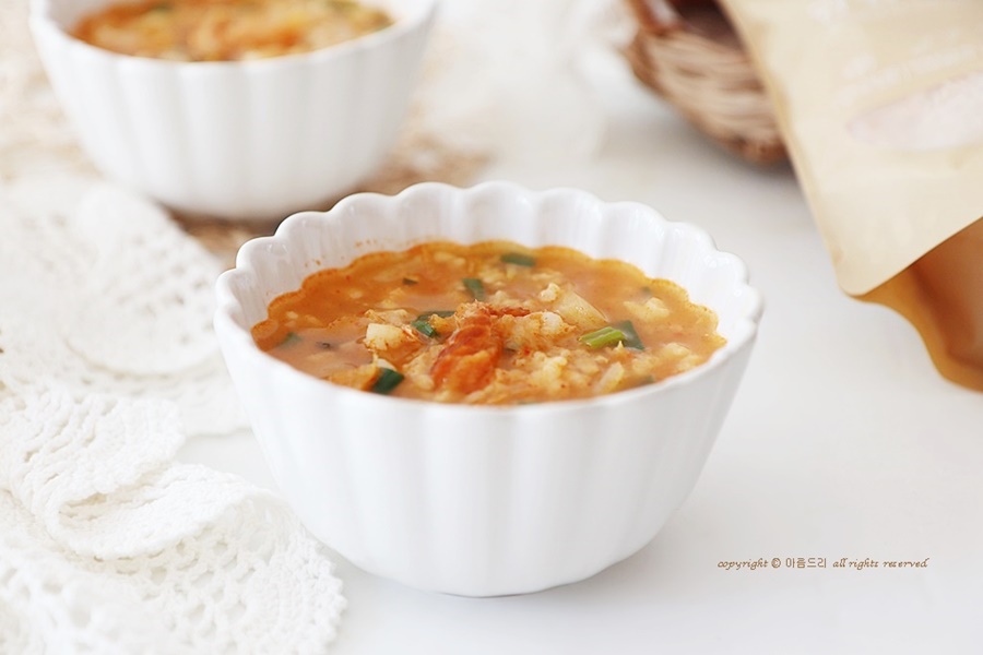 누룽지 황태 김치죽 끓이는법 요리