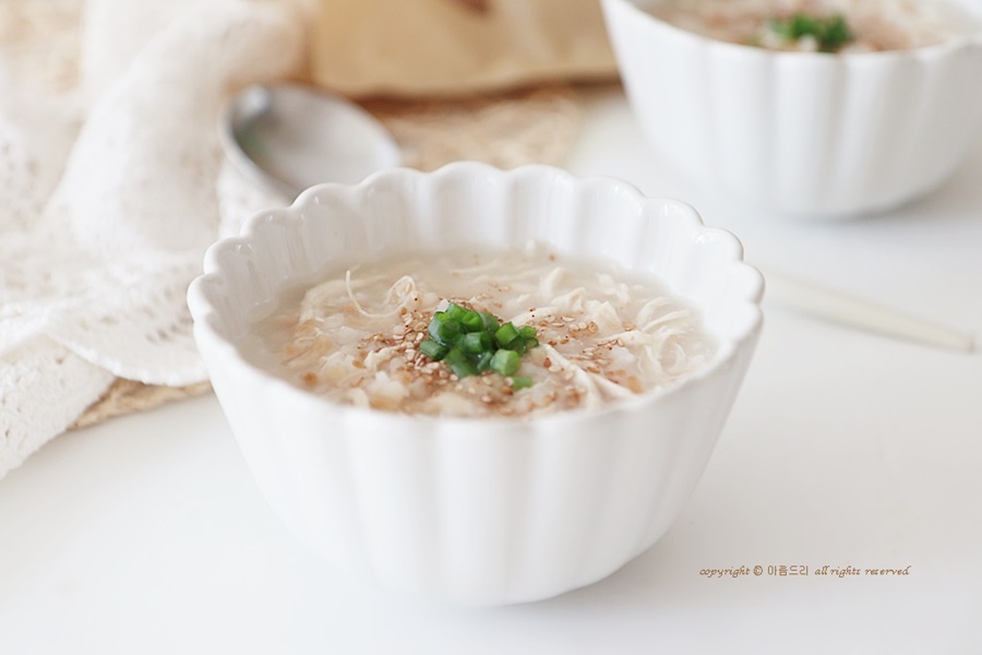 구수한 누룽지닭죽 끓이는법 닭죽 만들기 레시피 누룽지요리