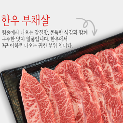 [내장산정읍한우]부채살1++등급, 한우부채살1kg(낙엽살)
